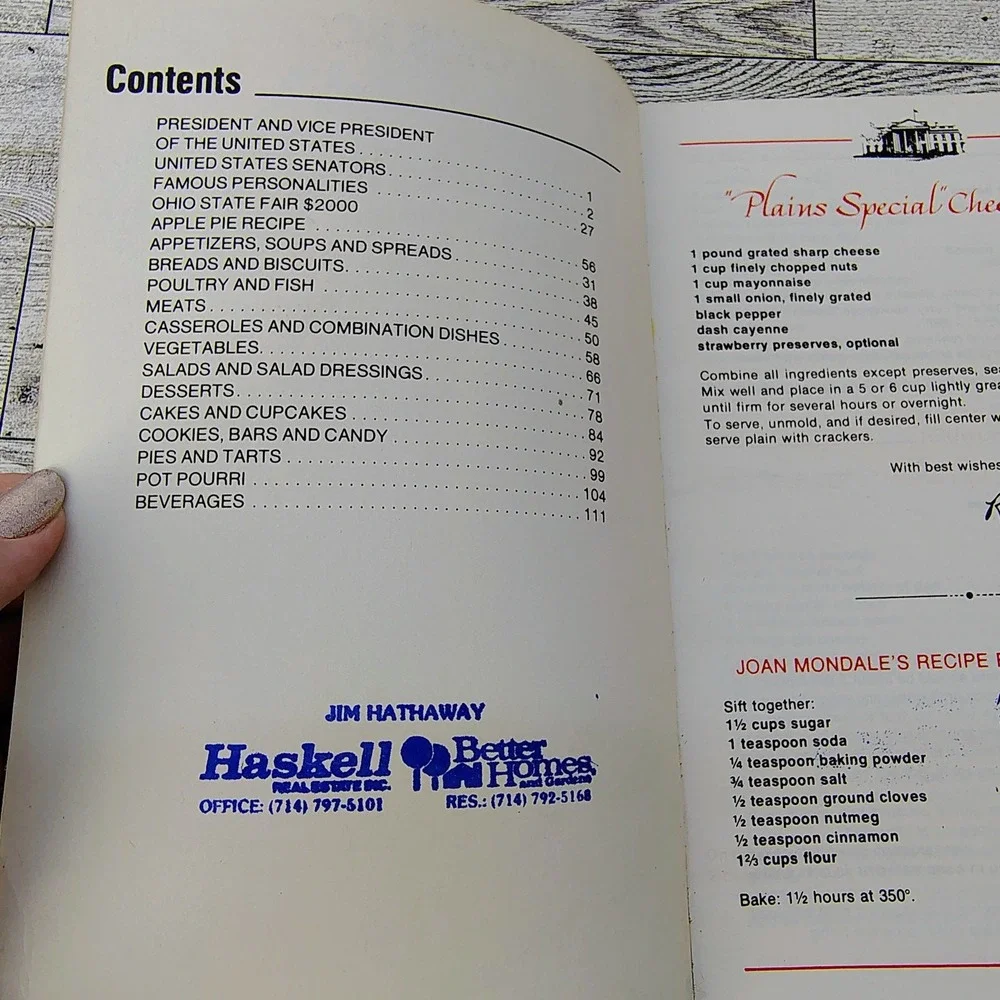 Haskell Real Estate‎ Promo Advertising Cookbook Jim Hathaway 1970s VERY GOOD